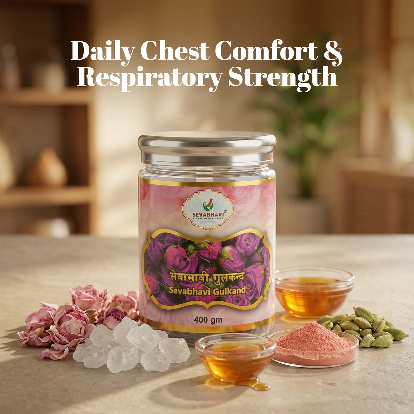 Sevabhavi Gulkand For Natural Cooling & Acidity