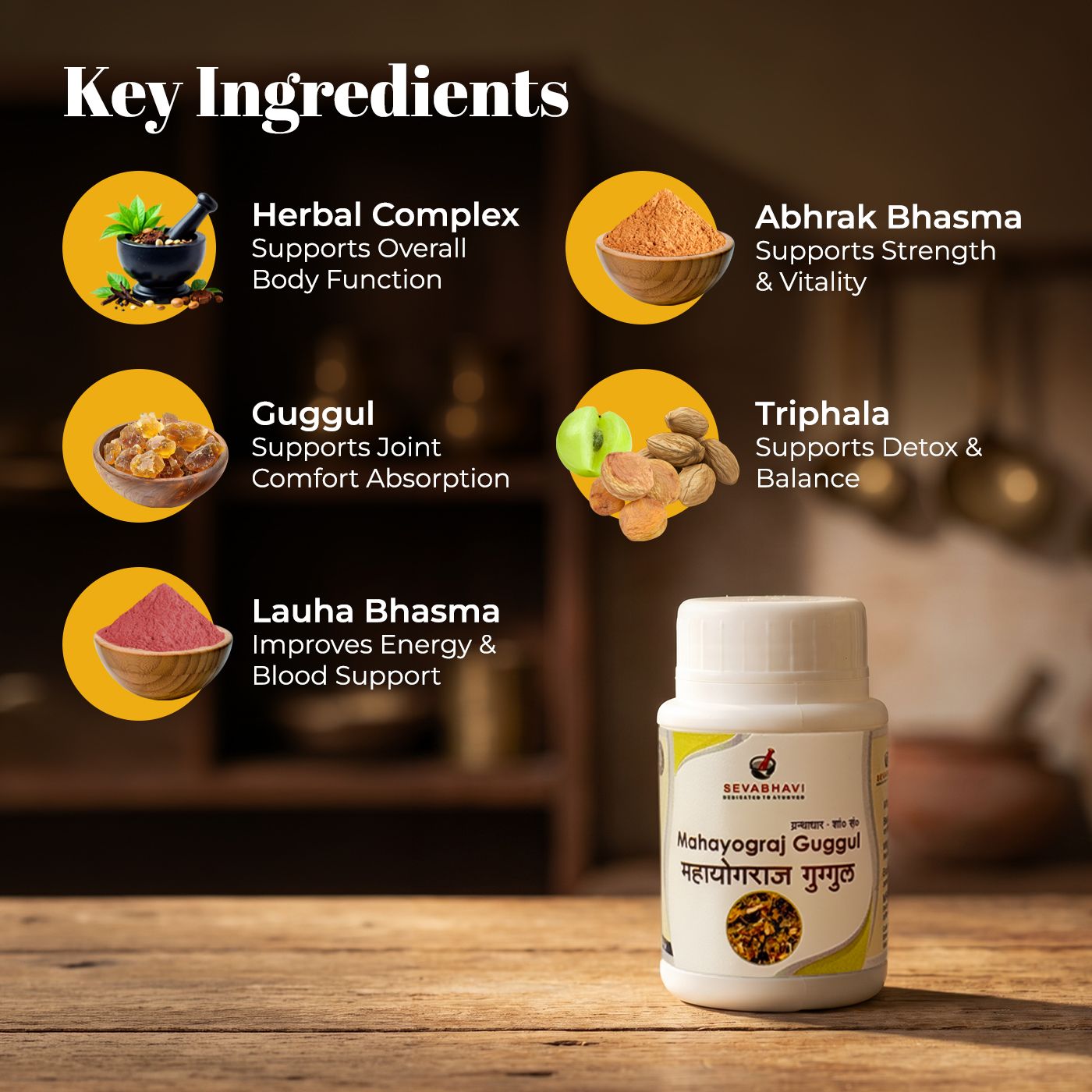 Mahayograj Guggul For Advanced Joint & Strength Support (10 gm)