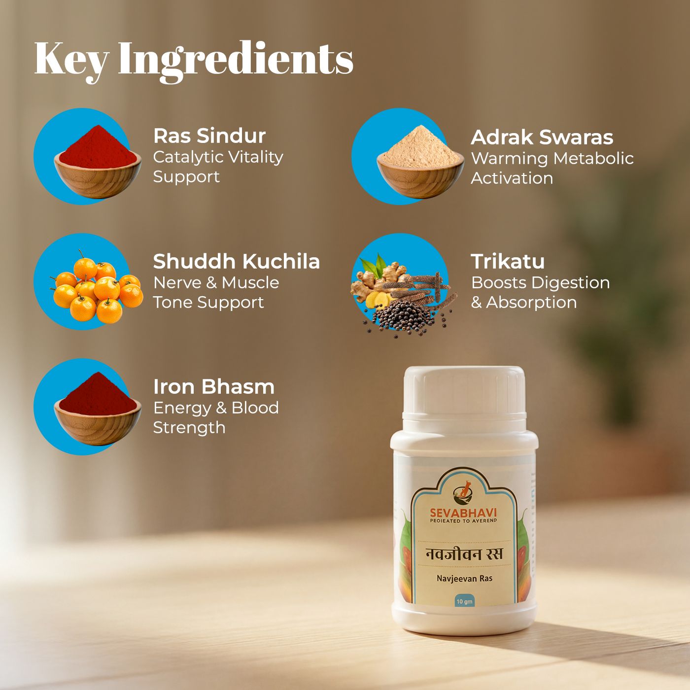 Navjeevan Ras For Nerve Strength & Pain Relief