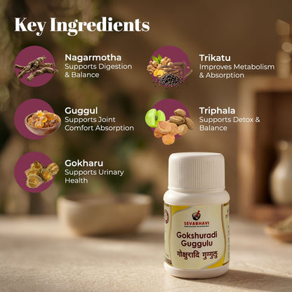 Gokshuradi Guggulu For Urinary & Joint Support (30 gm)