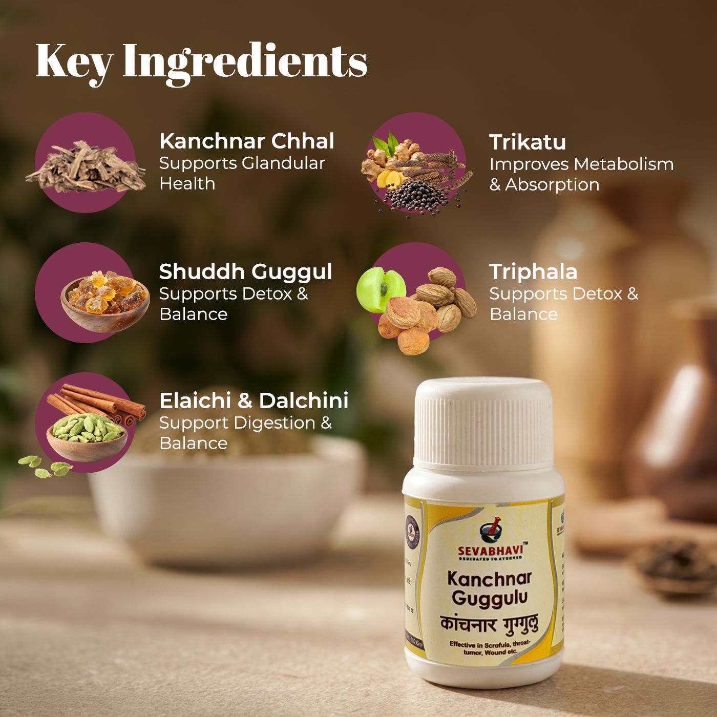 Kanchnar Guggulu For Glandular & Detox Support (30 gm)