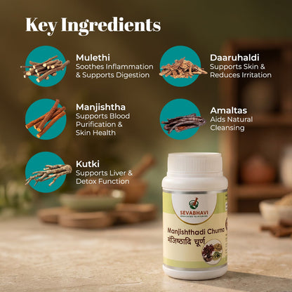 Manjishthadi Churna For Skin & Blood Purification (100 gm)