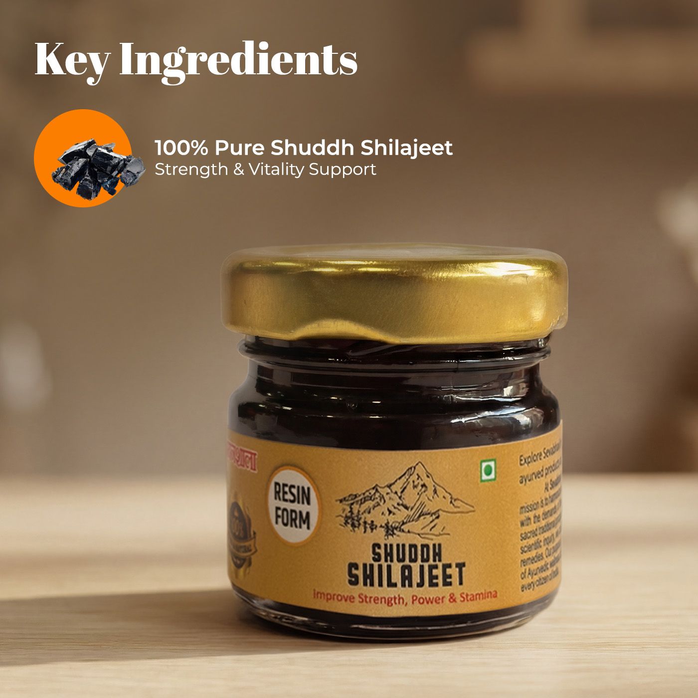 Shuddh Shilajeet Resin For Strength, Power and Stamina