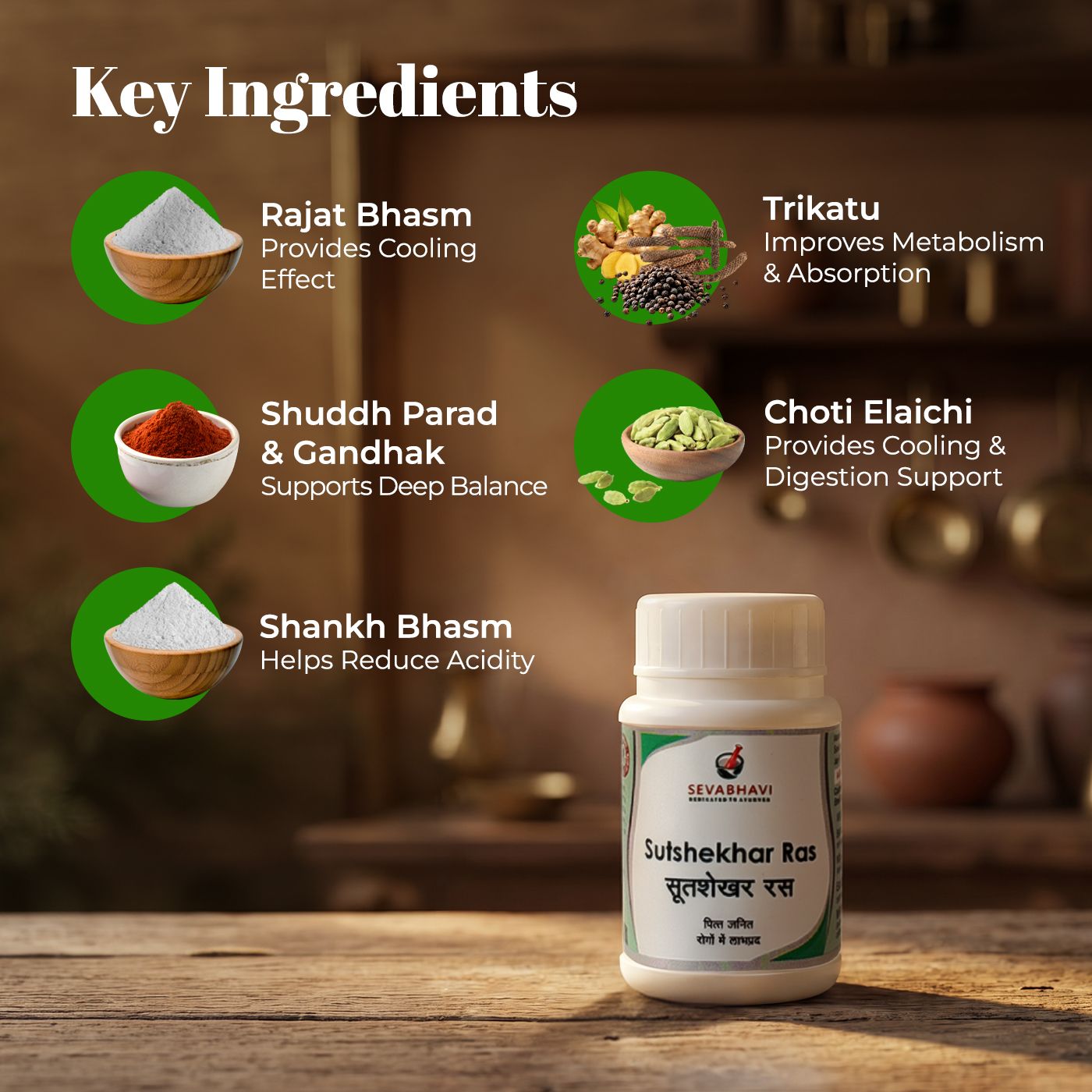 Sutshekhar Ras For Acidity & Pitta Balance (10 gm)